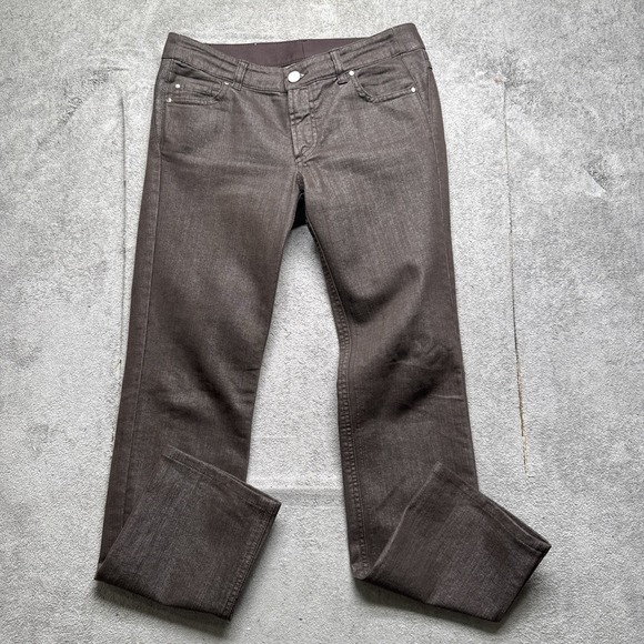 Kiton Denim - Kiton Womens Chocolate Brown Stretch Jeans Made in Italy IT 40 / US 4-6 Designer